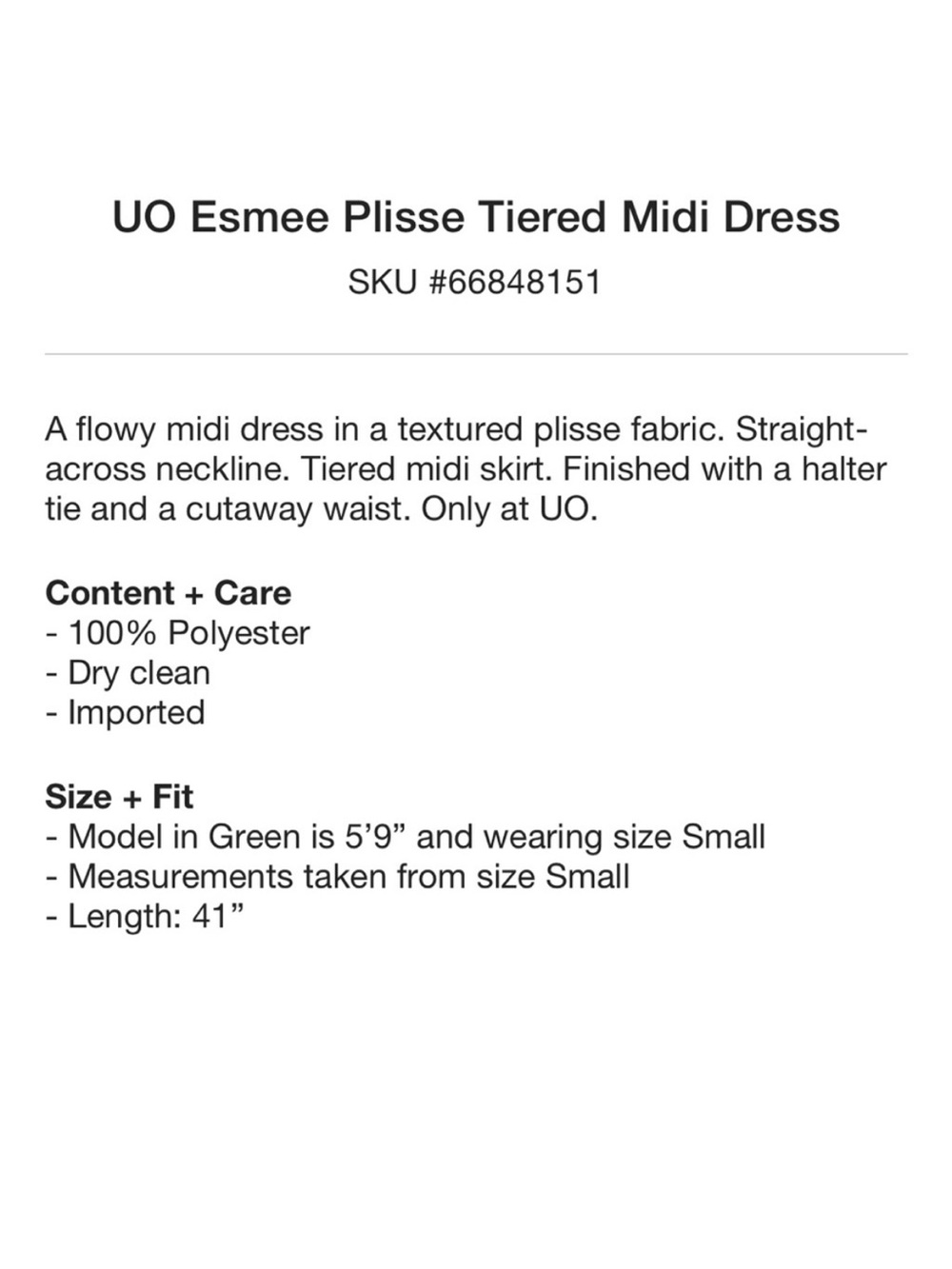 NWOT Urban Outfitters Esmee Teal Halter Cutout Midi Dress - Size Large - Picture 11 of 11